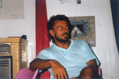 Olaf zurück von einer Afrikareise 1992 im "theater 50"